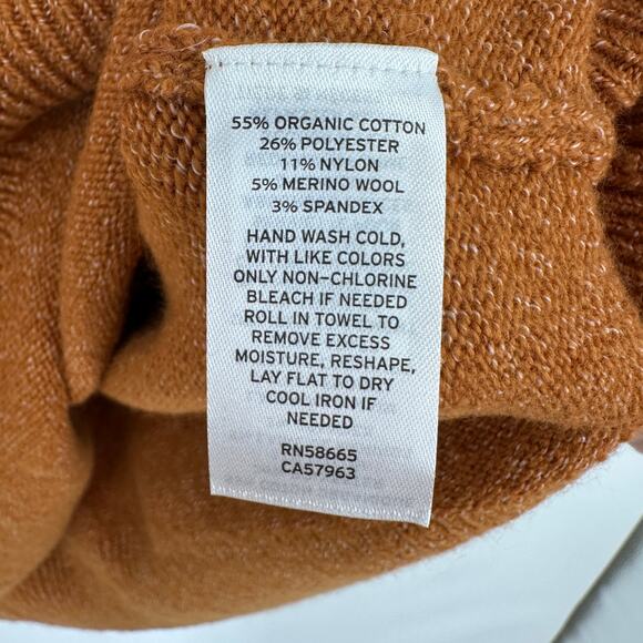 Treasure & Bond Pullover Sweater Long Sleeve Crew Neck Soft Rust Womens Large - Picture 6 of 6
